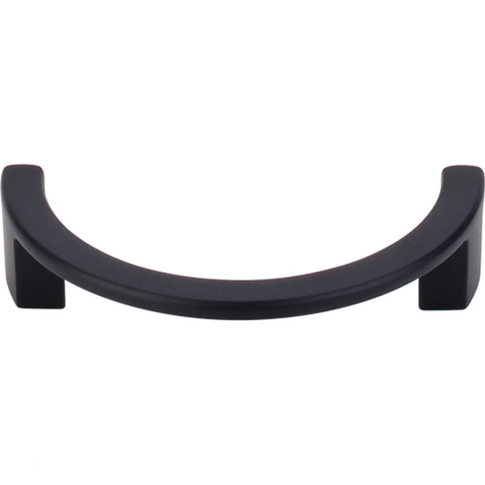 Half Circle Open Pull 3 1/2 Inch (c-c) Flat Black