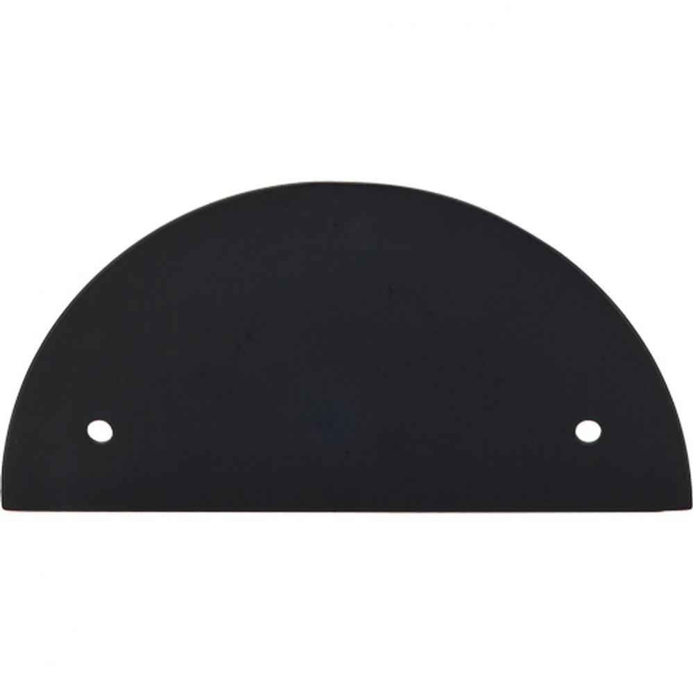 Half Circle Back Plate 3 1/2 Inch (c-c) Flat Black