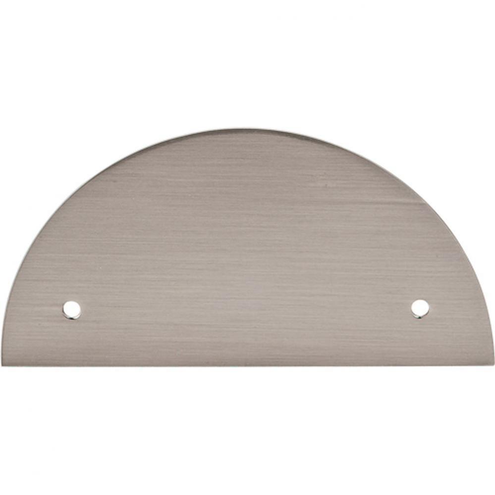 Half Circle Back Plate 3 1/2 Inch (c-c) Brushed Satin Nickel