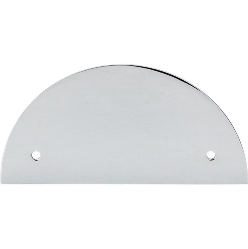 Half Circle Back Plate 3 1/2 Inch (c-c) Polished Chrome