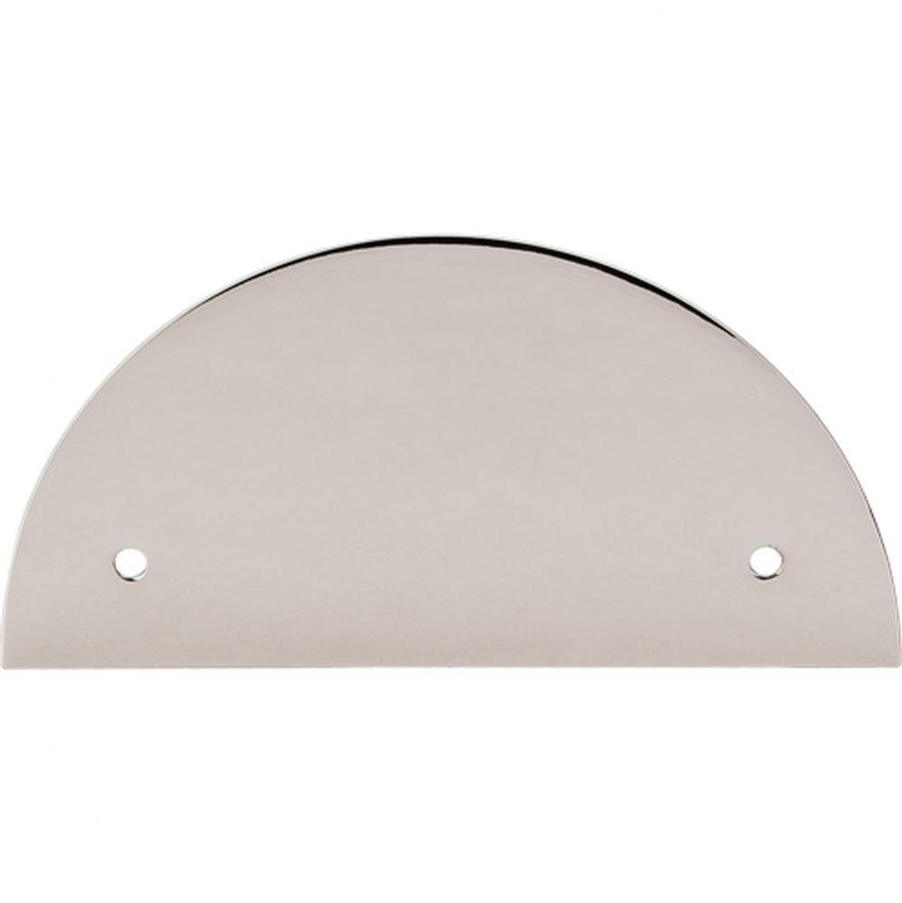 Half Circle Back Plate 3 1/2 Inch (c-c) Polished Nickel