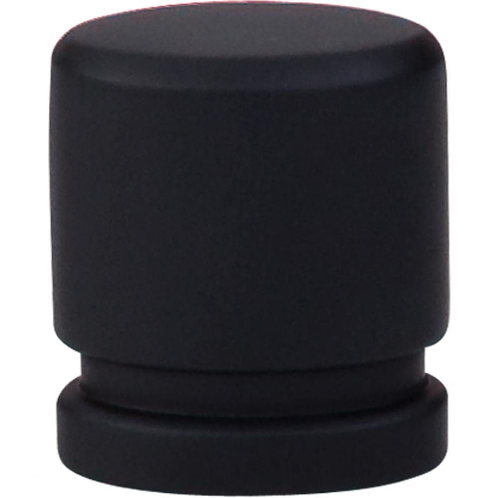 Oval Knob 1 Inch Flat Black