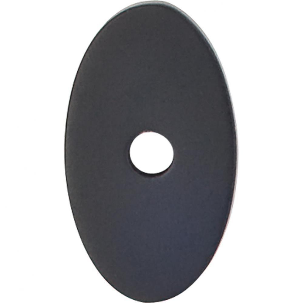 Oval Backplate 1 1/4 Inch Flat Black