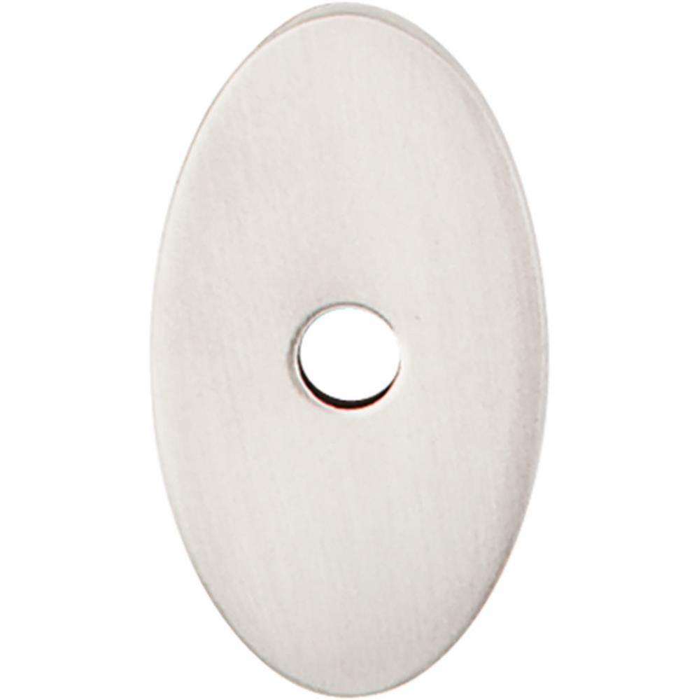 Oval Backplate 1 1/4 Inch Brushed Satin Nickel