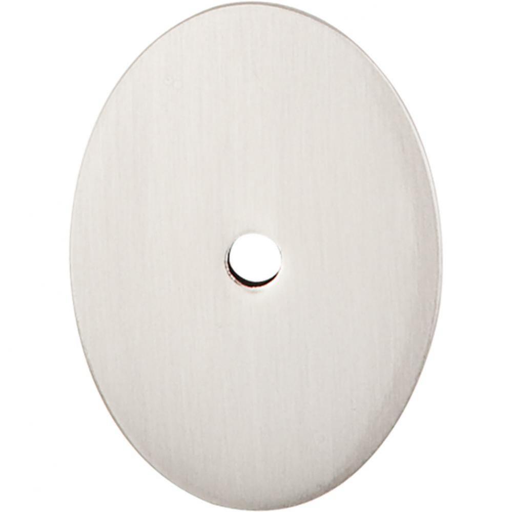 Oval Backplate 1 3/4 Inch Brushed Satin Nickel