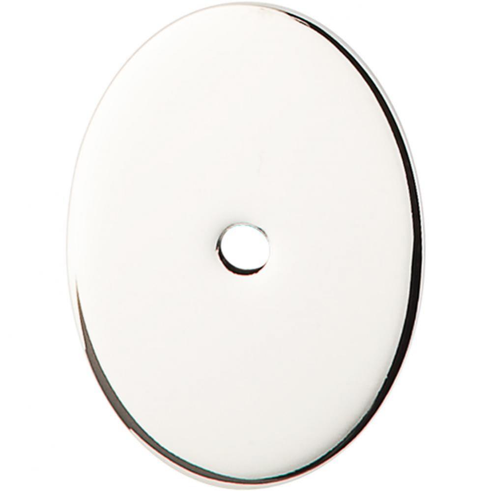 Oval Backplate 1 3/4 Inch Polished Nickel