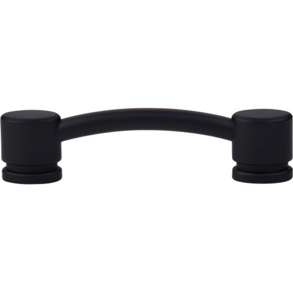 Oval Thin Pull 3 3/4 Inch (c-c) Flat Black