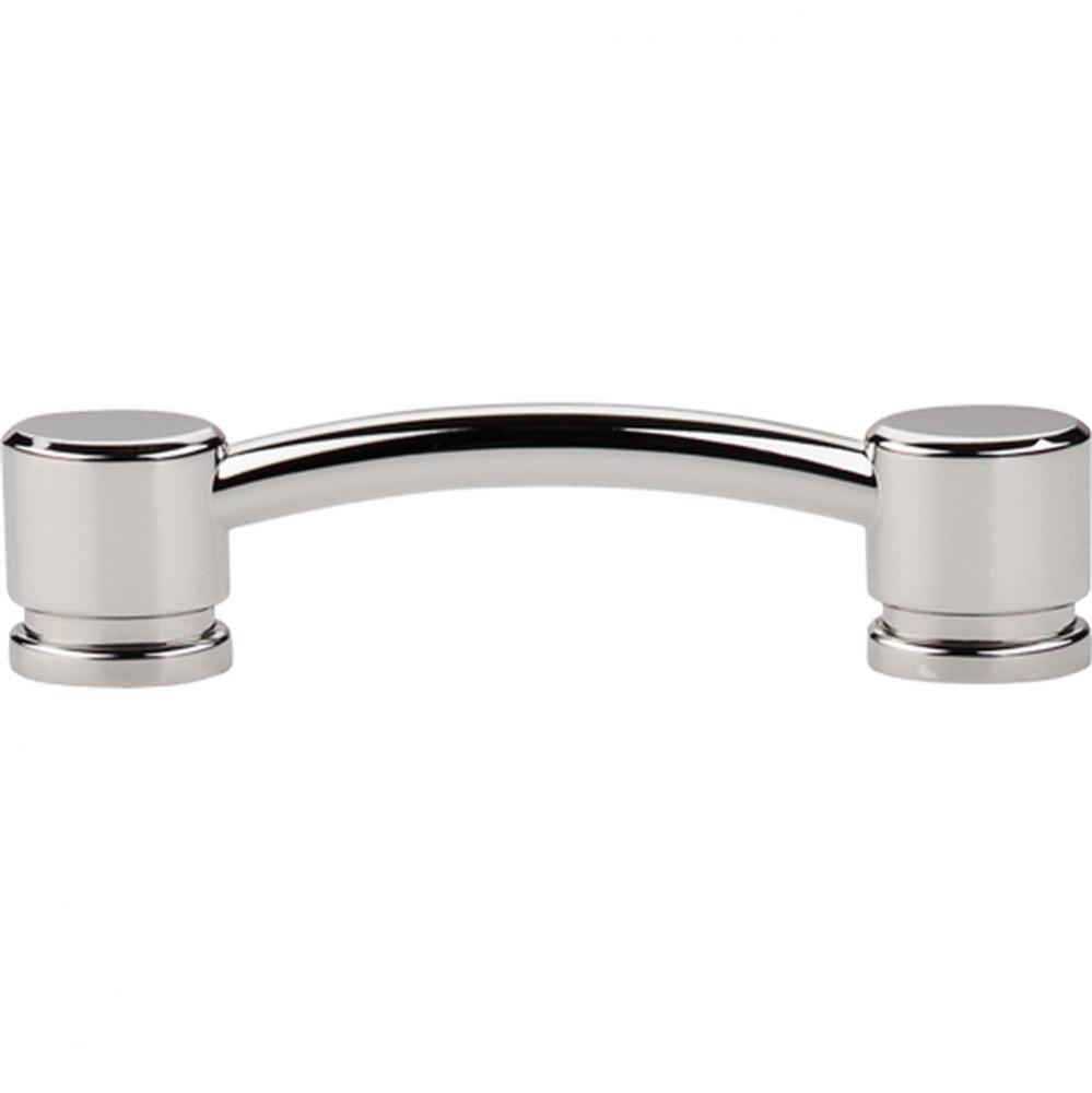 Oval Thin Pull 3 3/4 Inch (c-c) Polished Nickel