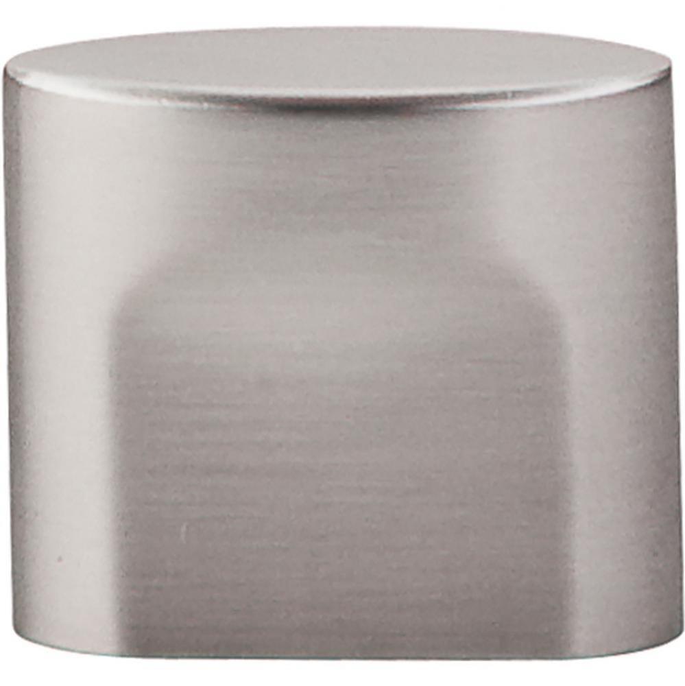 Oval Slot Knob 3/4 Inch (c-c) Brushed Satin Nickel