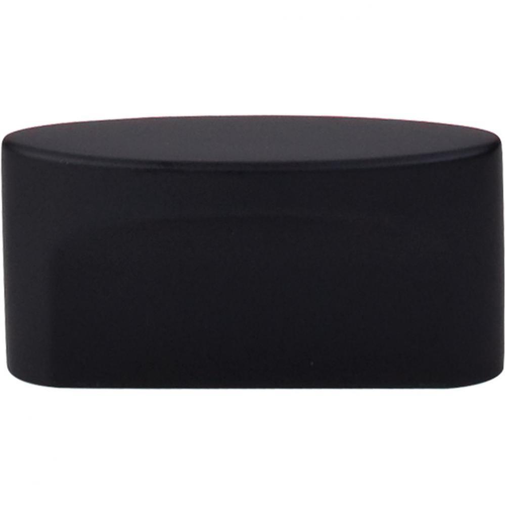 Oval Slot Knob 1 1/2 Inch (c-c) Flat Black