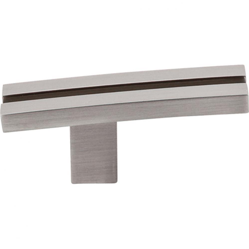 Inset Rail Knob 2 5/8 Inch Brushed Satin Nickel