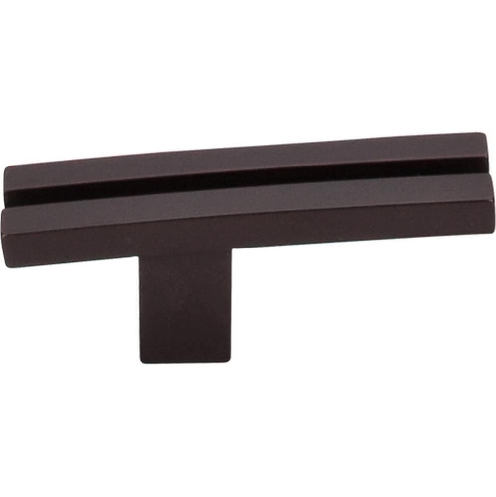 Inset Rail Knob 2 5/8 Inch Oil Rubbed Bronze