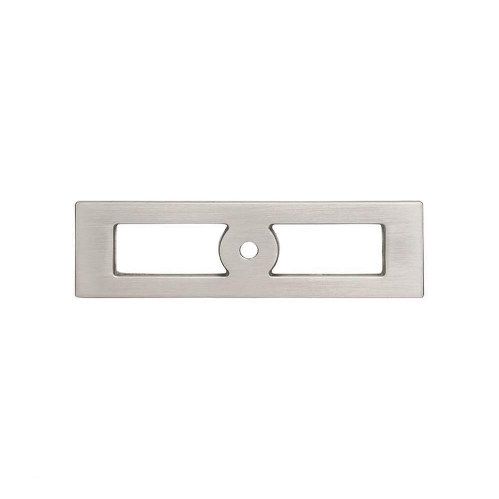 Hollin Knob Backplate 3 3/4 Inch Brushed Satin Nickel