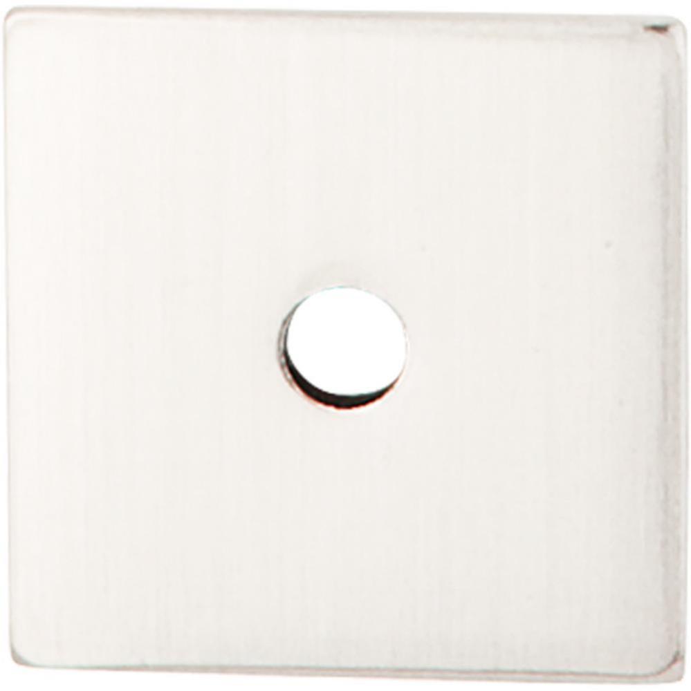 Square Backplate 1 Inch Brushed Satin Nickel