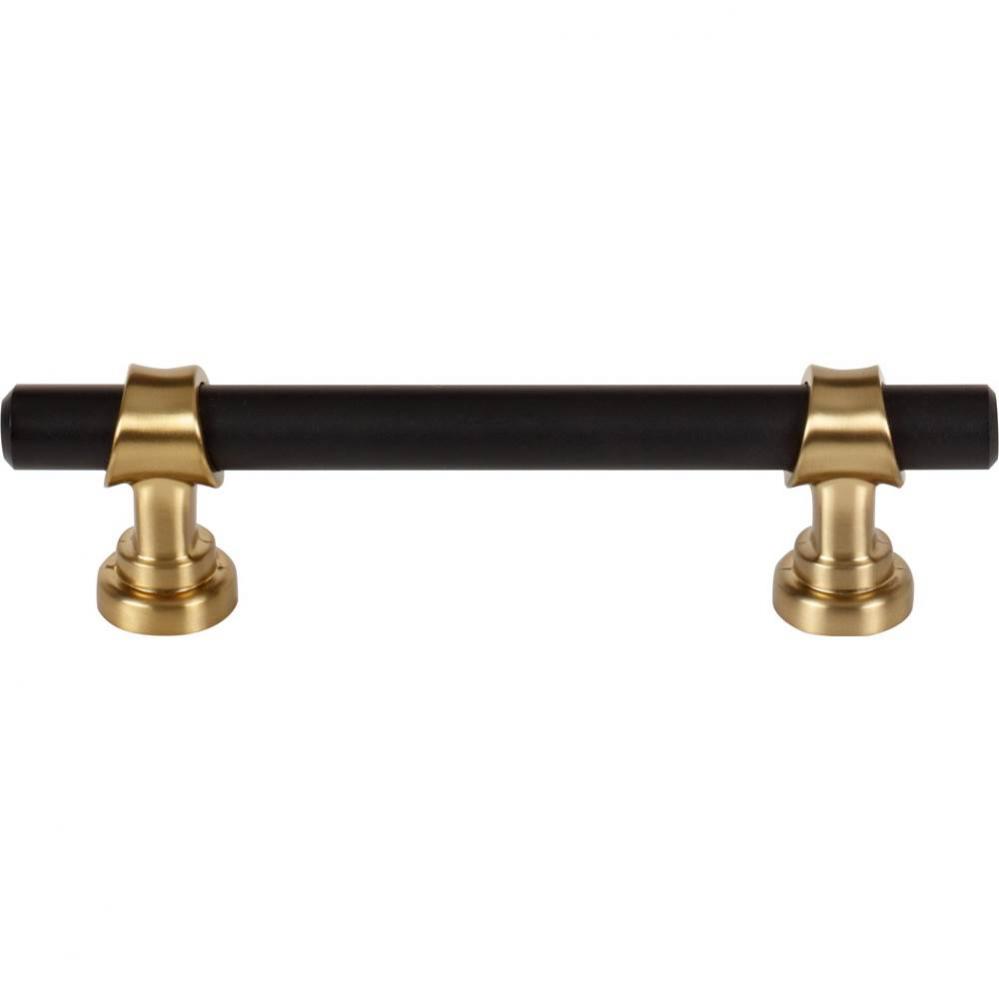 Bit Pull 3 3/4 Inch (c-c) Flat Black and Honey Bronze