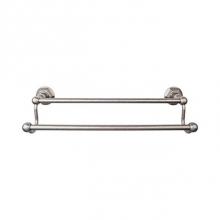Top Knobs ED11APB - Edwardian Bath Towel Bar 30 Inch Double - Hex Backplate Antique Pewter