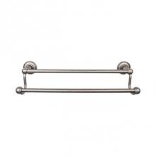 Top Knobs ED11APD - Edwardian Bath Towel Bar 30 Inch Double - Plain Bplate Antique Pewter