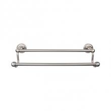 Top Knobs ED11BSNF - Edwardian Bath Towel Bar 30 In. Double - Rope Backplate Brushed Satin Nickel