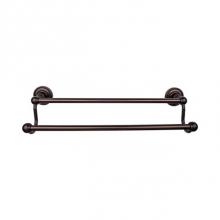 Top Knobs ED11ORBF - Edwardian Bath Towel Bar 30 In. Double - Rope Backplate Oil Rubbed Bronze