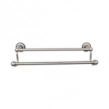 Top Knobs ED7APA - Edwardian Bath Towel Bar 18 In. Double - Beaded Bplate Antique Pewter