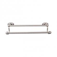 Top Knobs ED7APC - Edwardian Bath Towel Bar 18 In. Double - Oval Backplate Antique Pewter