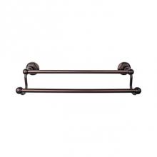Top Knobs ED7ORBB - Edwardian Bath Towel Bar 18 Inch Double - Hex Backplate Oil Rubbed Bronze