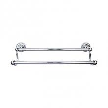 Top Knobs ED7PCF - Edwardian Bath Towel Bar 18 In. Double - Rope Backplate Polished Chrome