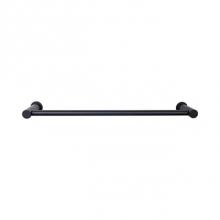 Top Knobs HOP8BLK - Hopewell Bath Towel Bar 24 Inch Single Flat Black