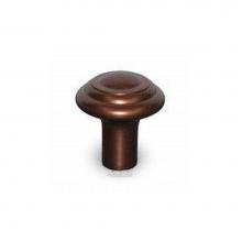 Top Knobs M1473 - Aspen Button Knob 1 1/4 Inch Mahogany Bronze