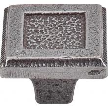 Top Knobs M1820 - Square Inset Knob 1 5/16 Inch Cast Iron