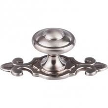 Top Knobs M2135 - Canterbury Knob 1 1/4 Inch w/Backplate Brushed Satin Nickel