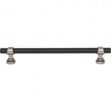Top Knobs M2742 - Bit Pull 7 9/16 Inch (c-c) Flat Black and Pewter Antique