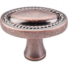 Top Knobs M404 - Oval Rope Knob 1 1/4 Inch Antique Copper