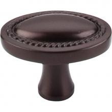 Top Knobs M751 - Oval Rope Knob 1 1/4 Inch Oil Rubbed Bronze