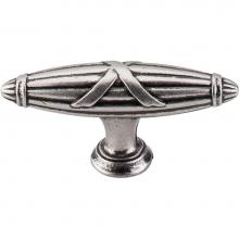 Top Knobs M929 - Ribbon and Reed T-Pull 2 3/4 Inch Pewter Antique