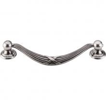 Top Knobs M932 - Ribbon and Reed Drop Pull 5 1/16 Inch (c-c) Pewter Antique