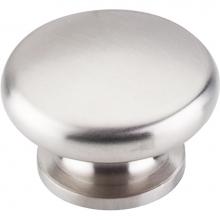 Top Knobs SS19 - Flat Round Knob 1 1/2 Inch Brushed Stainless Steel