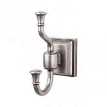 Top Knobs STK2AP - Stratton Bath Double Hook  Antique Pewter