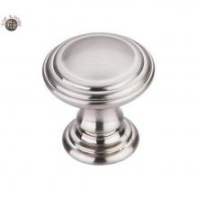 Top Knobs TK320BSN - Reeded Knob 1 1/4 Inch Brushed Satin Nickel