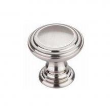 Top Knobs TK321BSN - Reeded Knob 1 1/2 Inch Brushed Satin Nickel