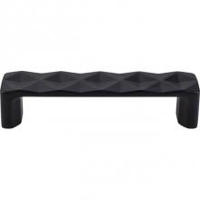 Top Knobs TK561BLK - Quilted Pull 3 3/4 Inch (c-c) Flat Black