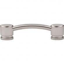 Top Knobs TK63BSN - Oval Thin Pull 3 3/4 Inch (c-c) Brushed Satin Nickel