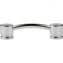 Top Knobs TK63PN - Oval Thin Pull 3 3/4 Inch (c-c) Polished Nickel