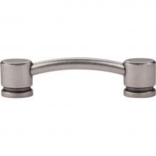 Top Knobs TK63PTA - Oval Thin Pull 3 3/4 Inch (c-c) Pewter Antique
