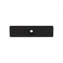 Top Knobs TK741BLK - Channing Backplate 3 Inch Flat Black