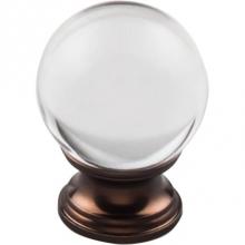 Top Knobs TK842ORB - Clarity Clear Glass Knob 1 3/8 Inch Oil Rubbed Bronze Base