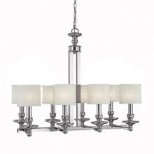 Capital 3918PN-451 - Eight Light Polished Nickel Drum Shade Chandelier