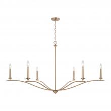 Capital 450661MA - 6-Light Elongated Chandelier in Matte Brass