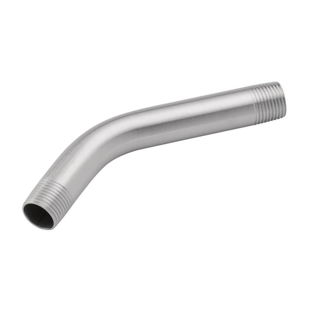 6-Inch Shower Arm with 1/2-Inch IPS Connections, Brushed Platinum