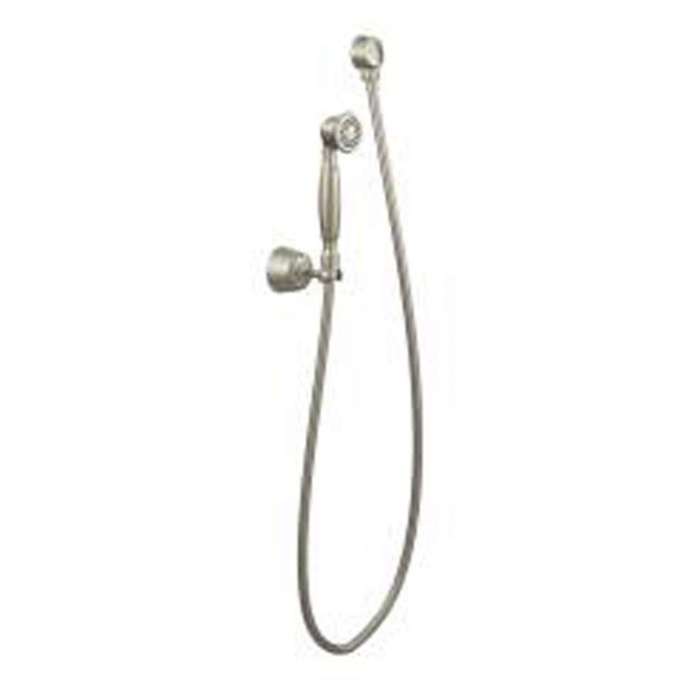 Brushed nickel eco-performance showerhead